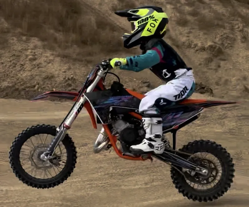 Kapakū riding his KTM 65SX